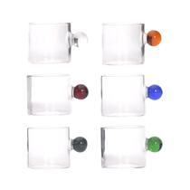 Sphere Rainbow - Conjunto com 6 Xícaras de Vidro Borosilicato 90ml