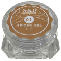 Spider Gel Unhas Teia De Aranha Xed Led Uv Dourado 10Ml