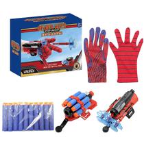 Spider Gloves Man Web Shooter para crianças com lançador