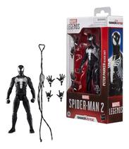 Spider-Man 2 Marvel Legends Series Gamerverse - SpiderMan Peter Parker Traje Preto - Hasbro
