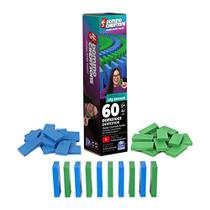 Spin Master Games H5 Domino Creations, 60-Piece Neon Blue/Green Set by Domino Artist Youtuber Lily Hevesh Classic Family Game, para Adultos e Crianças 5 anos ou mais