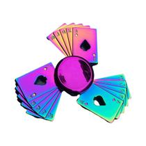 Spinner Metálico Com Gradiente Arco-Íris, Brinquedo Antiestresse Para Crianças E Adultos