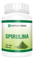 Spirulina 100% Natural - 120 Cáps de 500mg - Status Verde