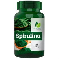 Spirulina 100% Natural 120 Cáps - fonte Verde