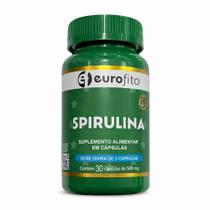 Spirulina 500mg Eurofito 30 Cápsulas Suplemento Alimentar