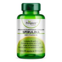 SPIRULINA 600 mg 60 CAPS (COM VITAMINA B6) FITOPLANT
