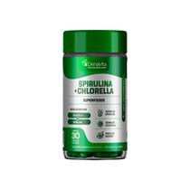 Spirulina Com Chlorela 2x1, Rico em Proteínas, Vitaminas B, Selênio, Vegano, Denavita