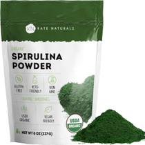 Spirulina em pó Kate Naturals Organic 240 ml para suporte imunológico