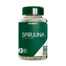 Spirulina Pura 500mg 60 Cápsulas Concentrada Original Suplemento Alimentar Natural Proteínas Sódio Vitamina B12 Natunectar