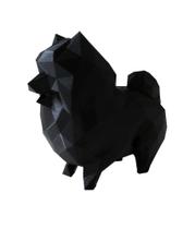 Spitz Alemão - 10 Cm Altura -Toque 3D - Cor: Preto