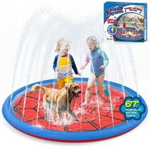 Splash Pad Betheaces antiderrapante de 170 cm ao ar livre para crianças e cães
