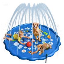 Splash Pad Dimili 170 cm inflável para crianças e cães com aspersor Splash Pad Dimili 170 cm inflável para crianças e cães com aspersor