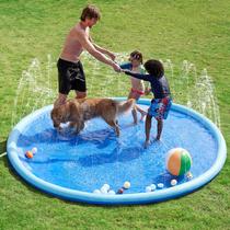 Splash Pad Sprinkler Sloosh antiderrapante de 10 pés para crianças, azul Splash Pad Sprinkler Sloosh antiderrapante de 10 pés para crianças, azul