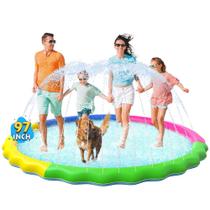 Splash Pad VISTOP antiderrapante para crianças e cães, 247 cm, vermelho, amarelo, verde e azul Splash Pad VISTOP antiderrapante para crianças e cães, 247 cm, vermelho, amarelo, verde e azul