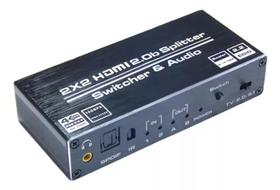 Spliter Hdmi Switch 2x2 2.0 4k 2 Entradas 2 Saídas 4k 60hz