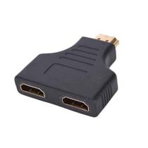 Splitter adap hdmi 1 entrada p/ 2 saidas femea ouro Splitter adap hdmi 1 entrada p/ 2 saidas femea ouro