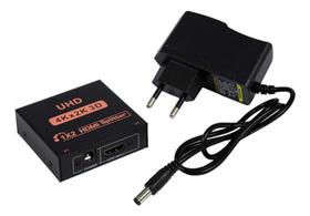 Splitter Distribuidor Divisor Hdmi 1x2 - Versão 2.0 4K