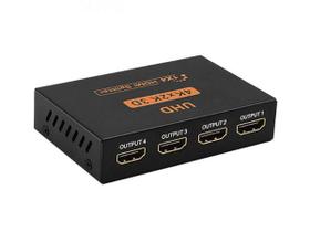 Splitter distribuidor hdmi 1 entrada x 4 saídas 4k