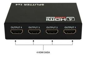 Splitter Divisor Sinal Hdmi Full Hd Duplicado 1x4 Video - Nova Voo