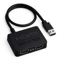 Splitter HDMI 1x2 4K Divisor e Duplicador de Tela com 2 Saídas Simultâneas e Amplificador de Sinal Splitter HDMI 1x2 4K Divisor e Duplicador de Tela com 2 Saídas Simultâneas e Amplificador de Sinal