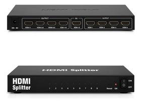 Splitter Hdmi 1x8 Saídas 1080p 2k4k Amplificador C/fonte