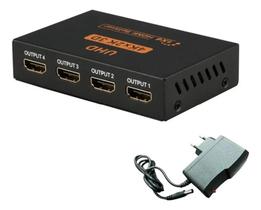 Splitter hdmi amplificador divisor vídeo 4 portas stb dvd hd