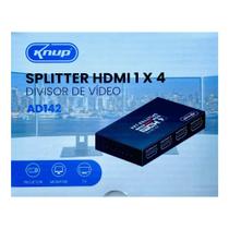 Splitter HDMI Knup 1X4 Divisor De Vídeo Projetor Monitor TV