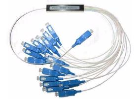 Splitter PLC 1x16 Divisor Passivo Fibra Óptica Conectorizado SC UPC Azul Splitter PLC 1x16 Divisor Passivo Fibra Óptica Conectorizado SC UPC Azul