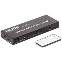 Splitter/Switch HDMI 2 x 4 4K Versão 1.4