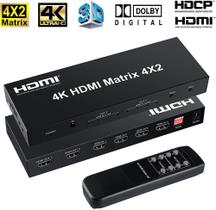 Splitter Switch Matriz 2x4 Hdmi 4k 2k Ultra Full Hd 3d Fonte - 2x4 4k HDMI Switch/ Splitter
