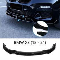 Spoiler Aerofólio frontal BMW X3 Black Piano M Performance