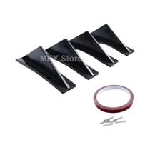 Spoiler Difusor De Para-choque Traseiro De Carro ABS Universal 4 Peças Acessórios Labiais