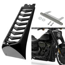 Spoiler Frontal Preto Vivid Para Motocicleta, Cobertura Inferior Do Radiador Para Harley Softail