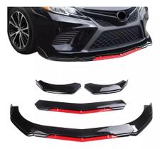 Spoiler universal black piano com vermelho