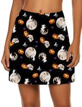 Sport Skort Ekouaer Halloween 2024 em linha A com shorts para mulheres