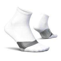 Sport Sock Feetures Elite Light Cushion Quarter Solid White Sport Sock Feetures Elite Light Cushion Quarter Solid White