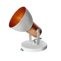 Spot 1 Lampada Branco Cobre Luminária