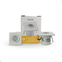 Spot 1W 3000K Quadrado Bivolt Embutir PC Branco