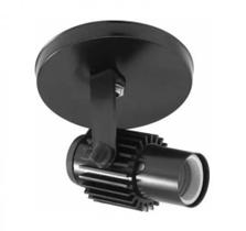 Spot Aletado 1 Lâmpada Preto Luminária Simples E27