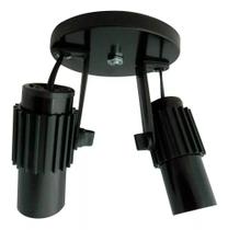 Spot aluminio aletado 2xe-27 preto opl 3360