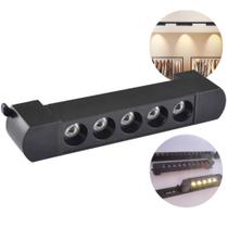 Spot Arandela Luminária Linear Led 10w Para Trilho Eletrificado Sobrepor Branco Quente S1110Y