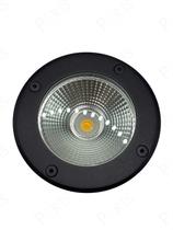 Spot Balizador de Embutir Piso Solo Preto IP67 Led 10W 3000K Bivolt
