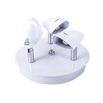 Spot Base 3 Lâmpadas Branco - Cromado