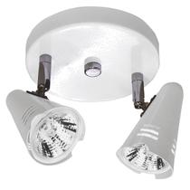 Spot Base Lince Aco Regulavel Base Gu-10 2 Lamp. Max. 50w Branco