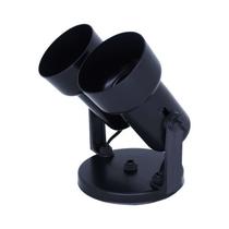 Spot Caneca para 2 Lâmpadas em PVC Preto - Altura 31cm Largura 22cm Profundidade 20cm Spot Caneca para 2 Lâmpadas em PVC Preto - Altura 31cm Largura 22cm Profundidade 20cm