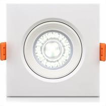 Spot Com Lampada Dicroica Led Elgin 5W. Quadrado Ip20 Mr16 Movel Branco Bivolt 400Lm 3000K. Spot Com Lampada Dicroica Led Elgin 5W. Quadrado Ip20 Mr16 Movel Branco Bivolt 400Lm 3000K.