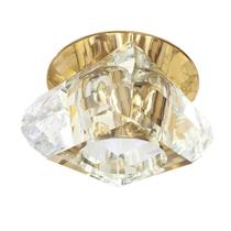 Spot Cristal Base Dourada Embutido Transparente Sala Bet11