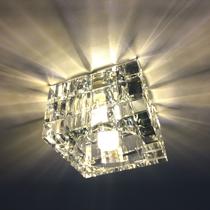 Spot Cristal K9 Embutir quadrado 7cm quarto banheiro AC974 - Acende a Luz