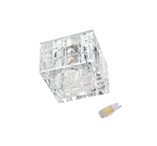 Spot Cristal K9 Embutir Quarto Gesso AC974 + Led 3W Branco Frio