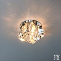 Spot De Cristal Embutir Redondo Quarto Banheiro Gesso Ali05 Spot De Cristal Embutir Redondo Quarto Banheiro Gesso Ali05